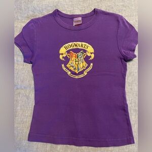 Vintage Warner Bros. 2000 Harry Potter Purple Hogwarts T-Shirt size small RARE!